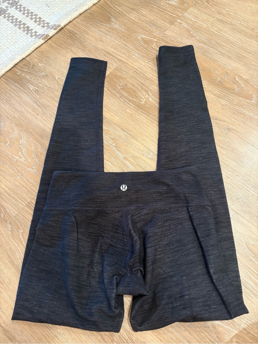 lululemon athletica Black Heather Leggings with Subtle Texture